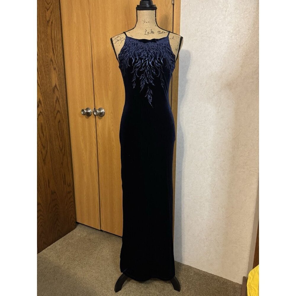 Vintage Y2K Velvet Velour Bodycon Dress SMALL Prom Y2k Elegant Fairy Party
